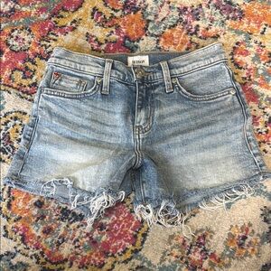 Hudson Jeans Light Blue Distressed Jean Shorts